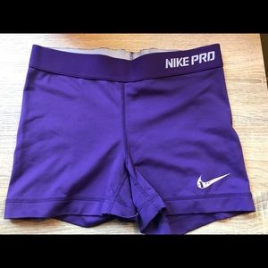 Purple Nike Women's Core Pro 3'' Shorts